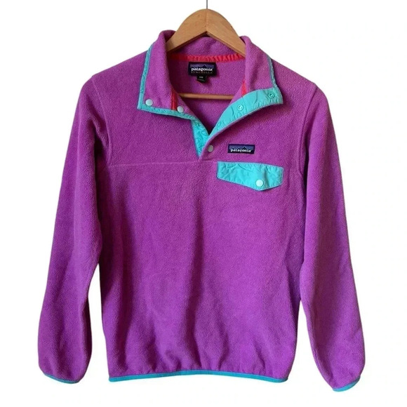 Patagonia Sweaters - Patagonia Women's Lightweight Synchilla Snap-T Pullover Rubellite Pink size XXS